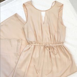 Beautiful floor length blush dress 🤍🤍🤍